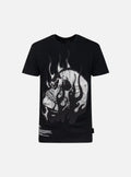 T-shirt flames skull